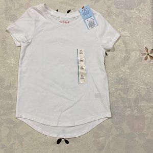 CAT & JACK WHITE BASIC SHORT SLEEVE SHIRT